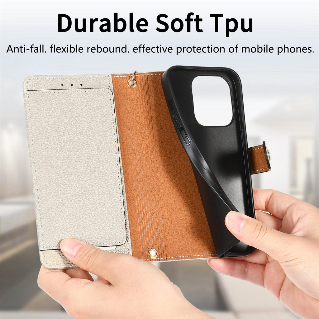 iPhone 16 Pro Max heart-shaped PU leather case front view