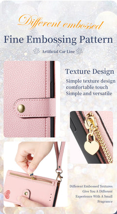 iPhone case with heart design close-up