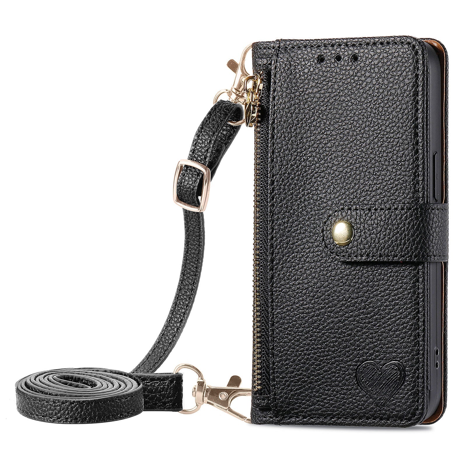 iPhone case with heart design close-up