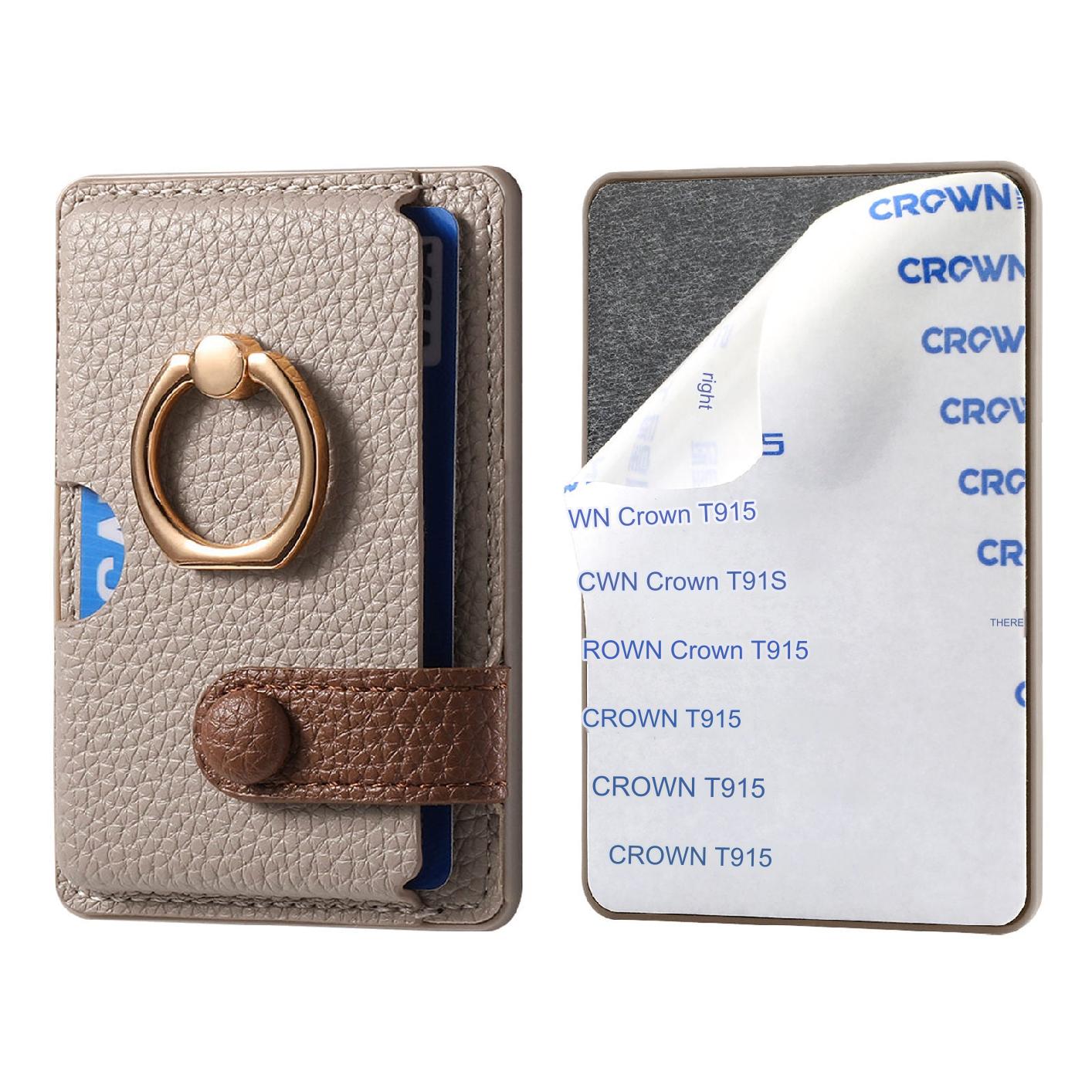 Image of slim card holder in brown