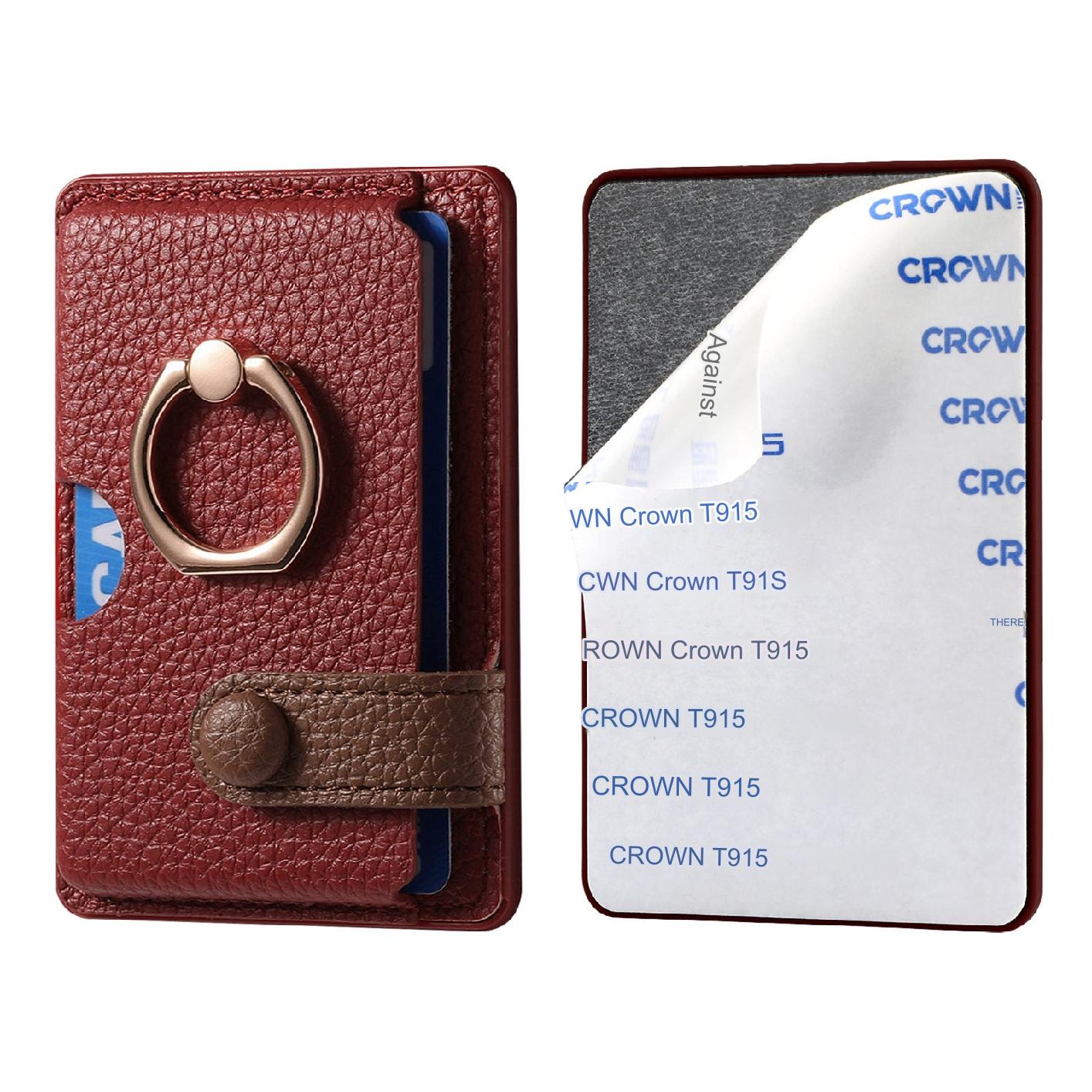 Image of lightweight card holder in deep red