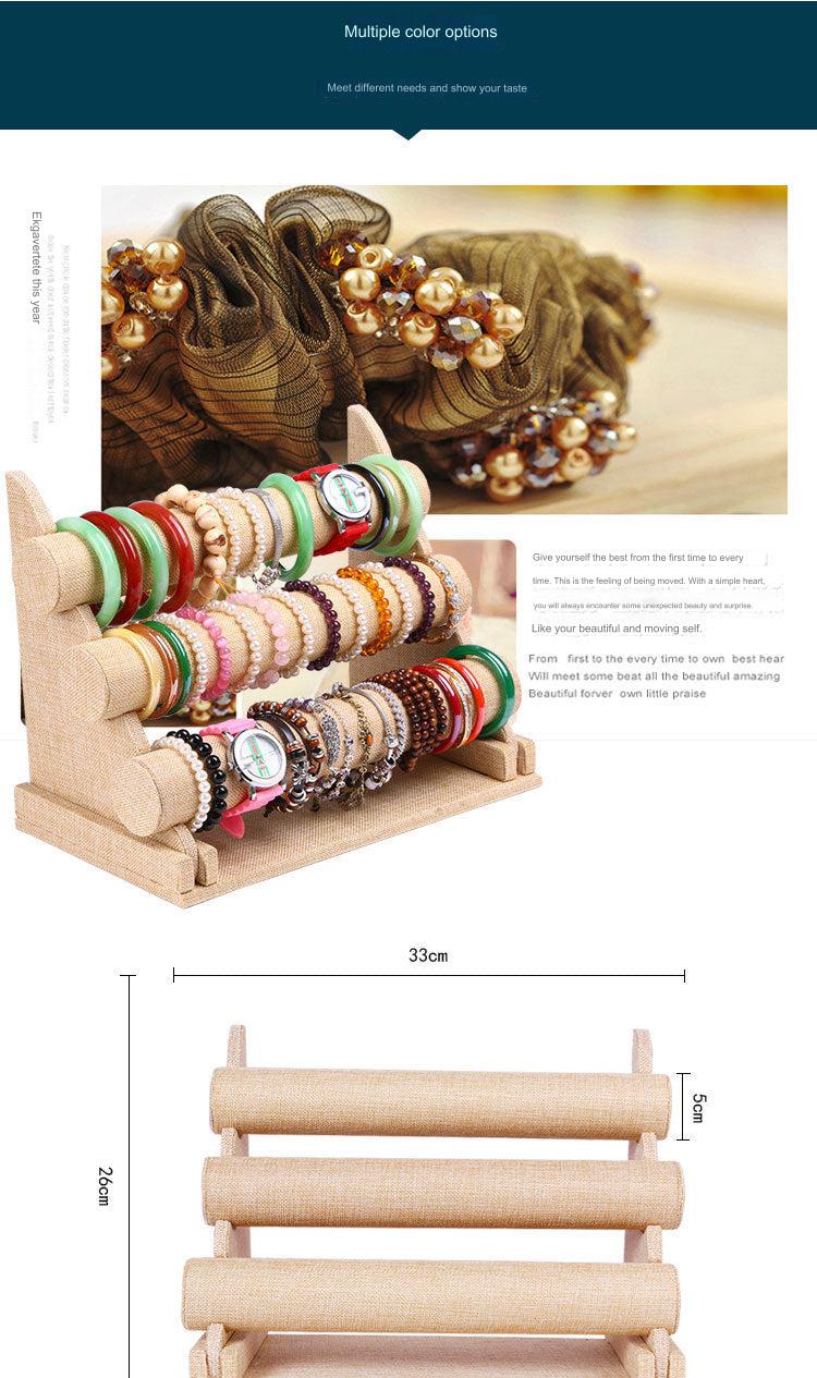 Organiser with three tiers for bracelets and watches