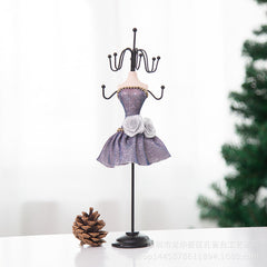 European Princess Model Jewellery Stand in black iron