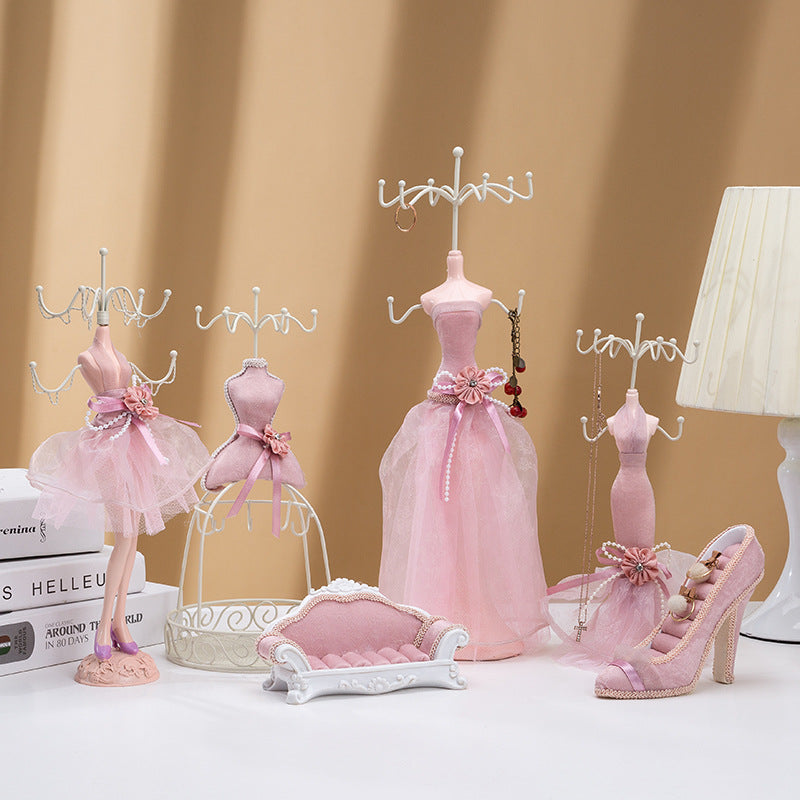 Close-up of Creative Resin Jewelry Stand