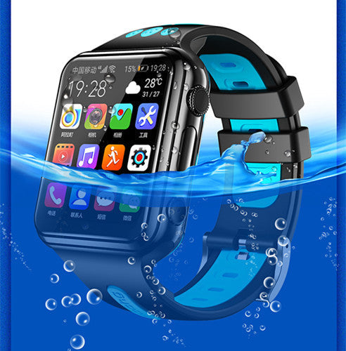 Interactive touchscreen display on youth smartwatch