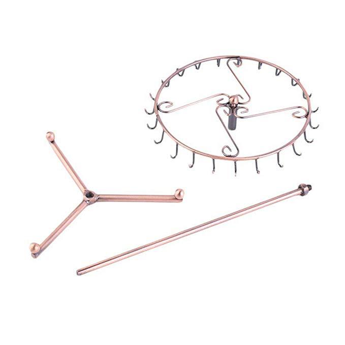 Elegant Metal Jewelry Organizer Stand in Use
