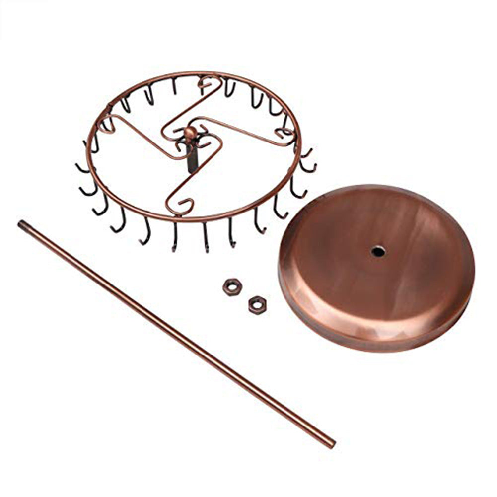 Elegant Metal Jewelry Organizer Stand - Antique Bronze Finish