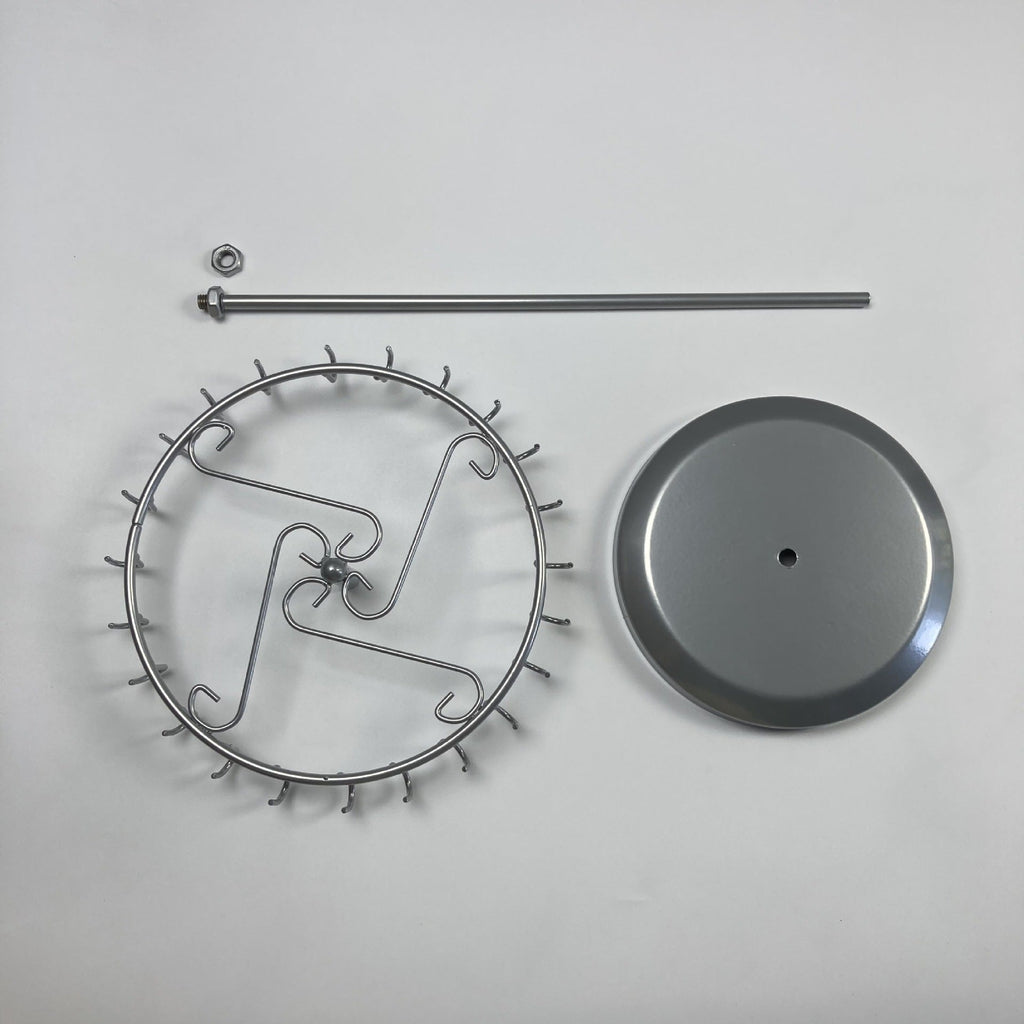 Compact Round Base Jewelry Stand on White Background