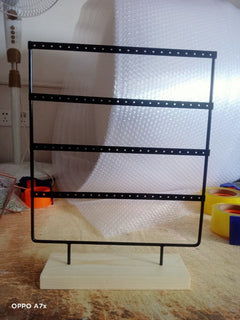 Sophisticated Gold Earring Holder with Multiple Hooks - Image 9