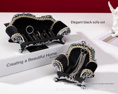 Detailed view of compact resin jewellery storage unit