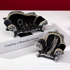 Detailed view of compact resin jewellery storage unit