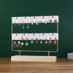 Iron Earring Rack with Earrings Displayed