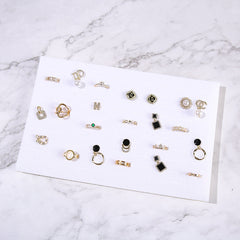 Elegant white velvet jewelry storage box opened