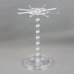 front view of rotating storage stand with accessories