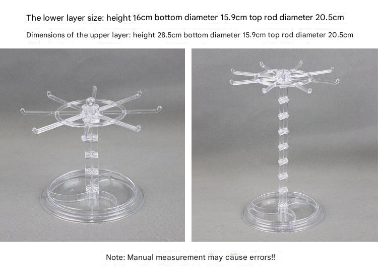 clear view of rotating organiser base