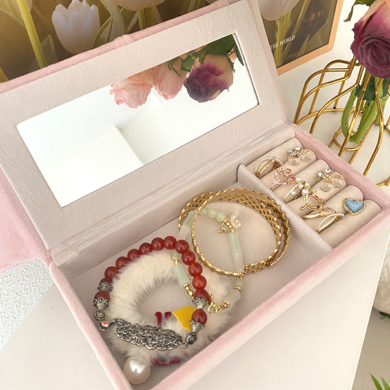 Soft velvet texture of miniature furniture for jewellery