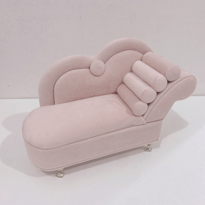 Gift set featuring miniature velvet sofa and armchair