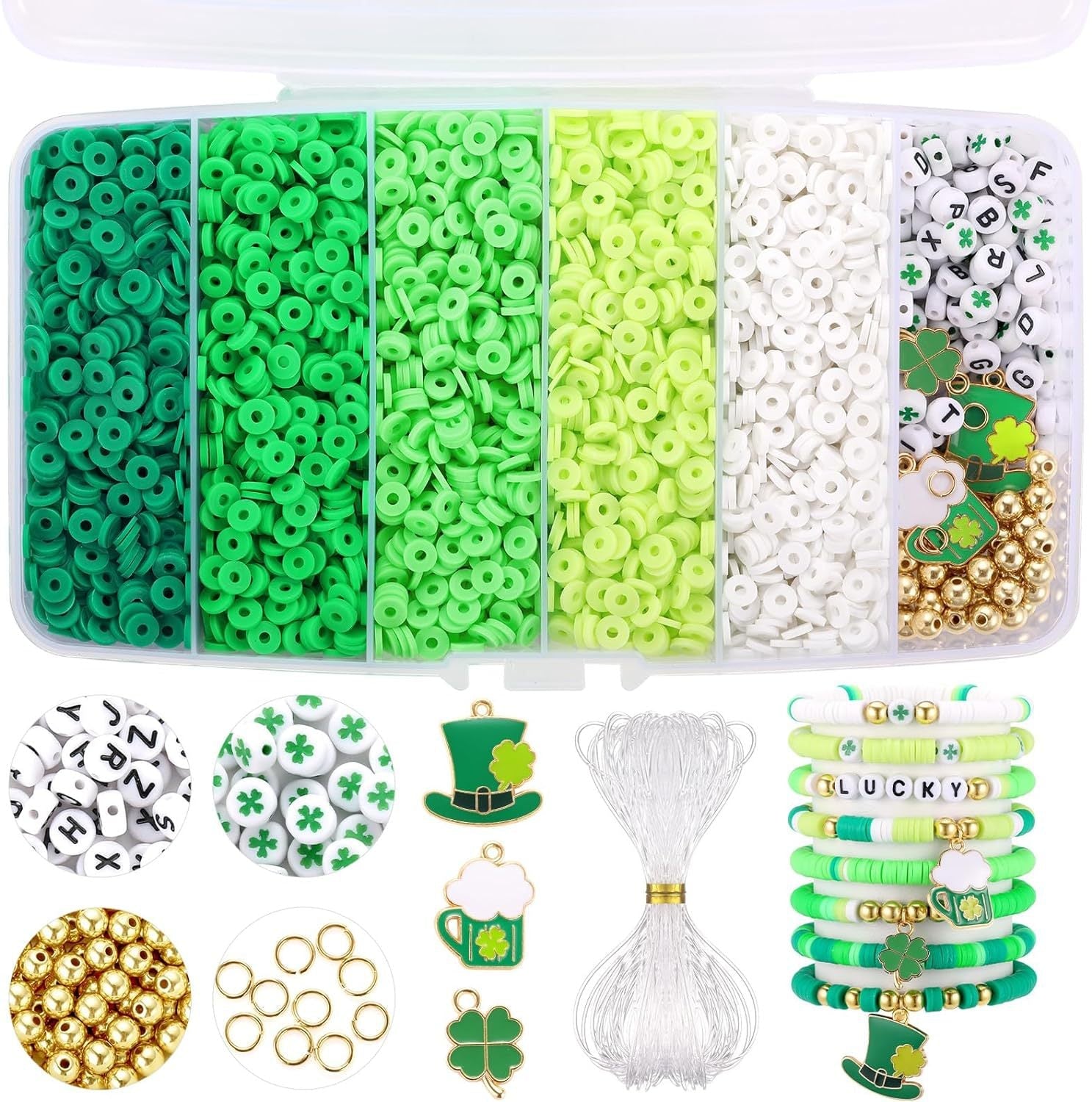 Brightly coloured DIY clay beads collection
