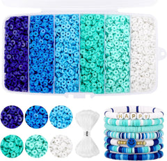 Colourful polymer clay beads for creative use