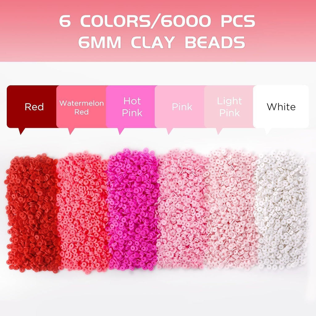 Colourful assorted clay beads for DIY projects