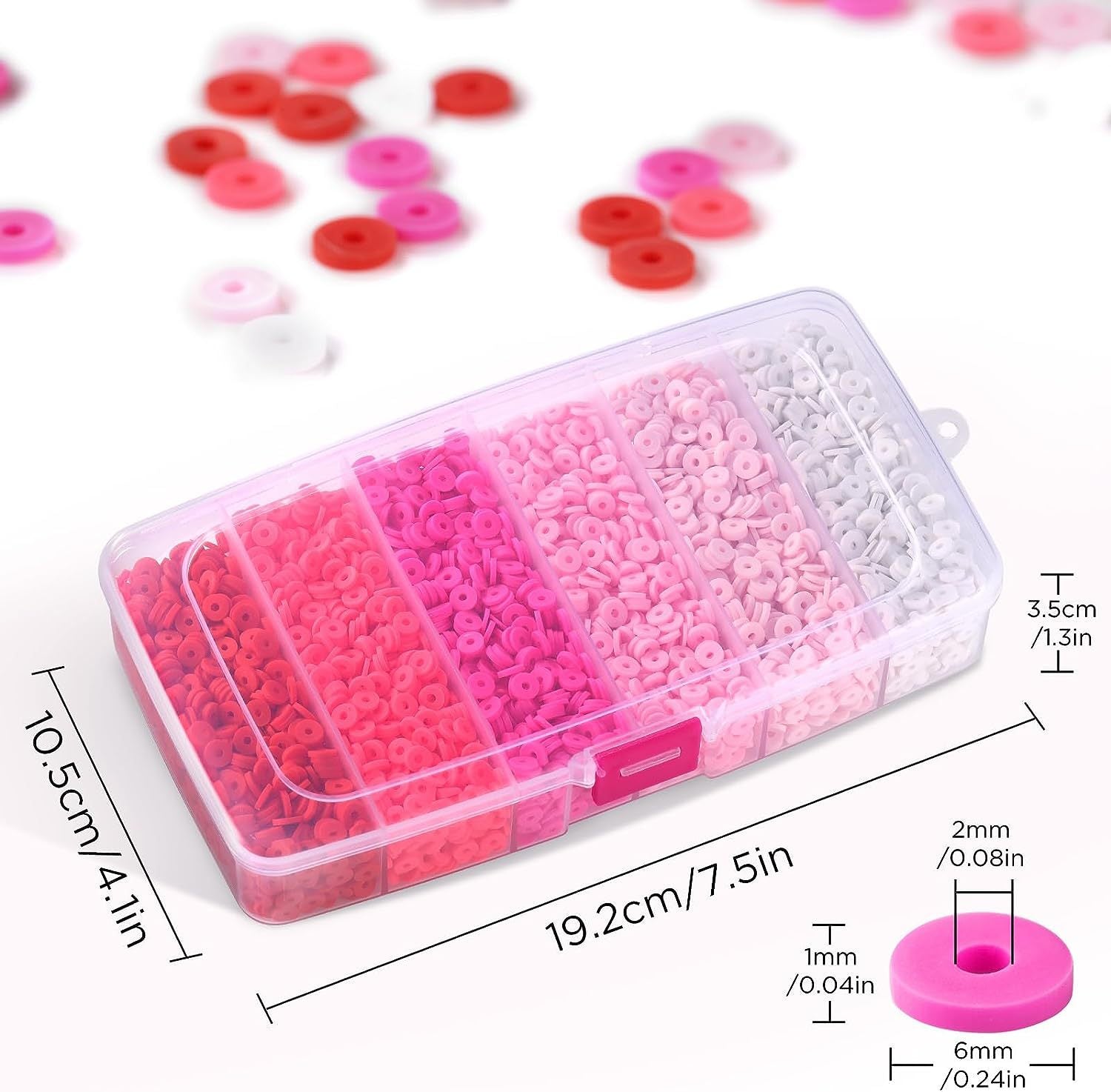 Multi-colour clay beads for jewellery making