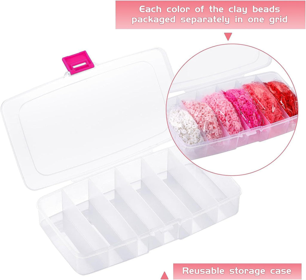 Assorted soft clay beads with included strings