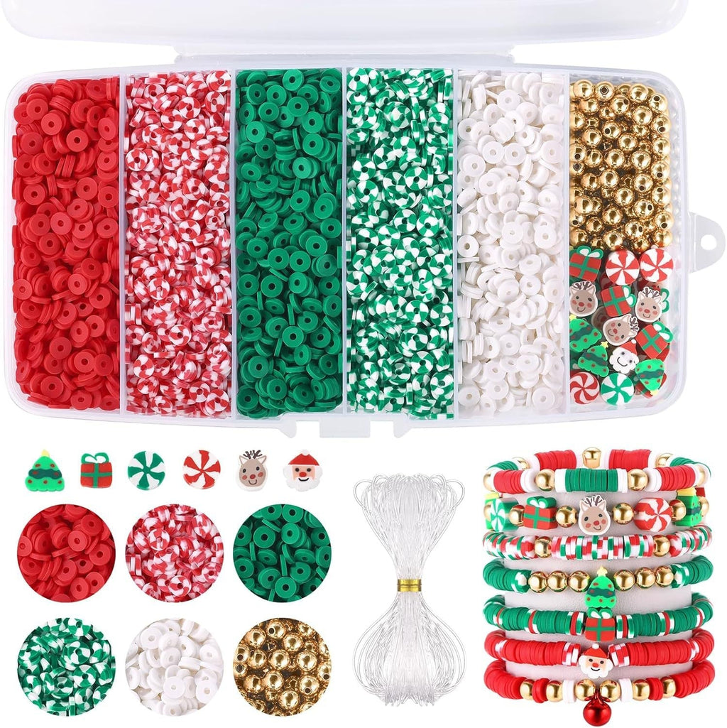 Multi-colour clay beads for jewellery making