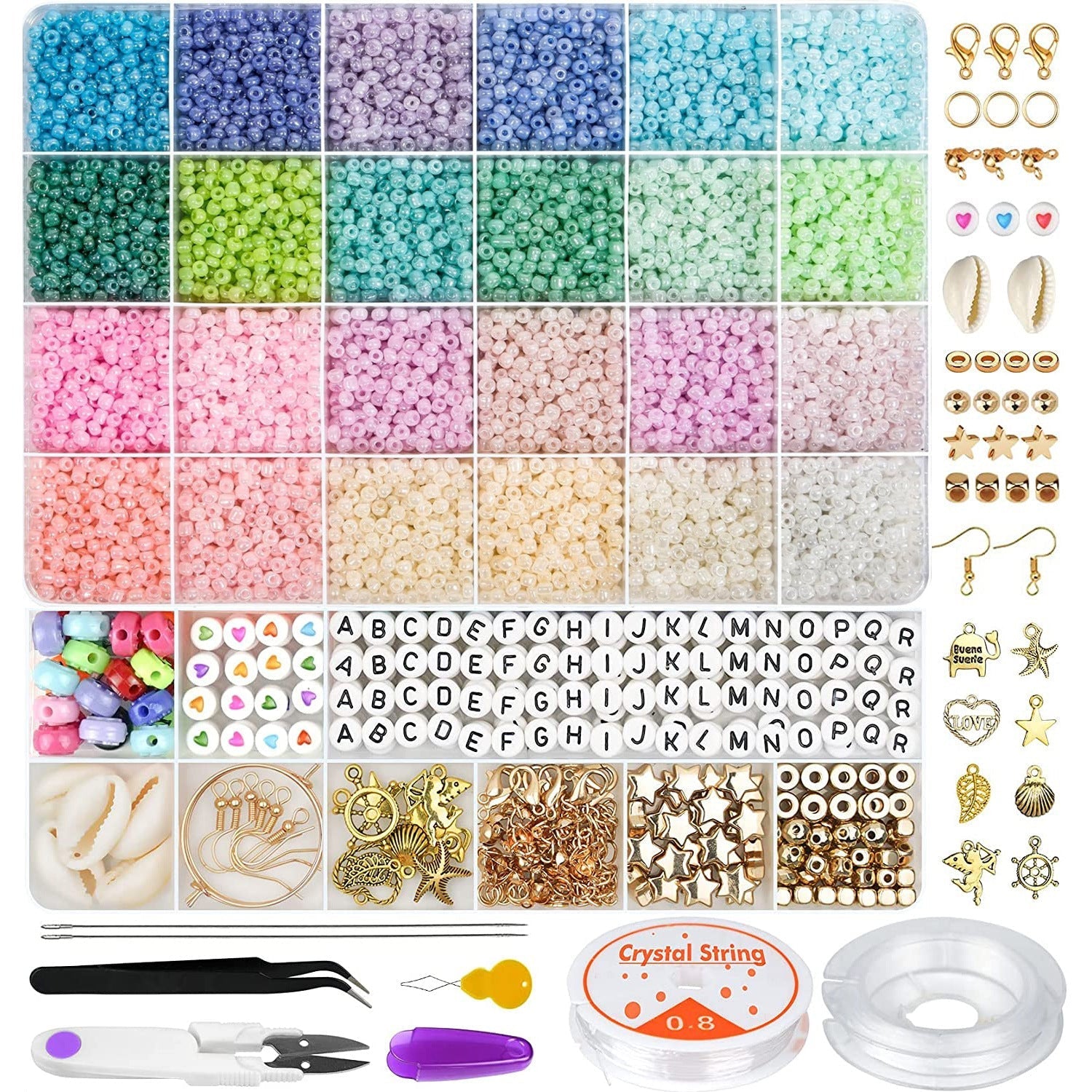Bohemian Style Bead Kit displayed with assorted beads