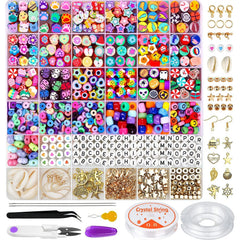 Creative setup of DIY bead jewellery crafting
