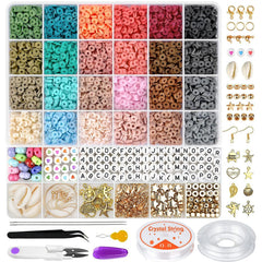 Vibrant array of clay beads in various tones