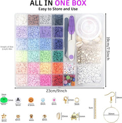 Showing detailed closeup of colourful clay beads