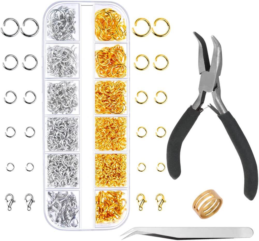 organised jewellery parts kit on display