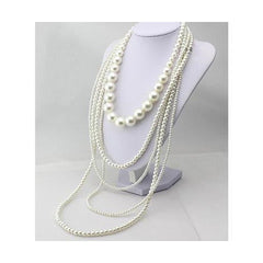 Stylish Pearl Necklace on display
