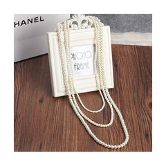 Layered Pearl Necklace close-up