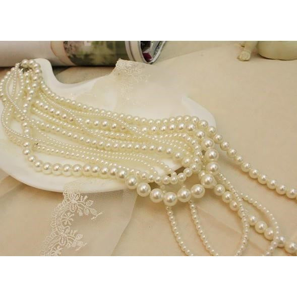 Layered Pearl Necklace elegant display