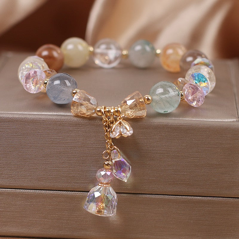 Vibrant bead bracelet in natural light