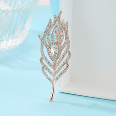 Floral motif pin showcased on a table - Image 10