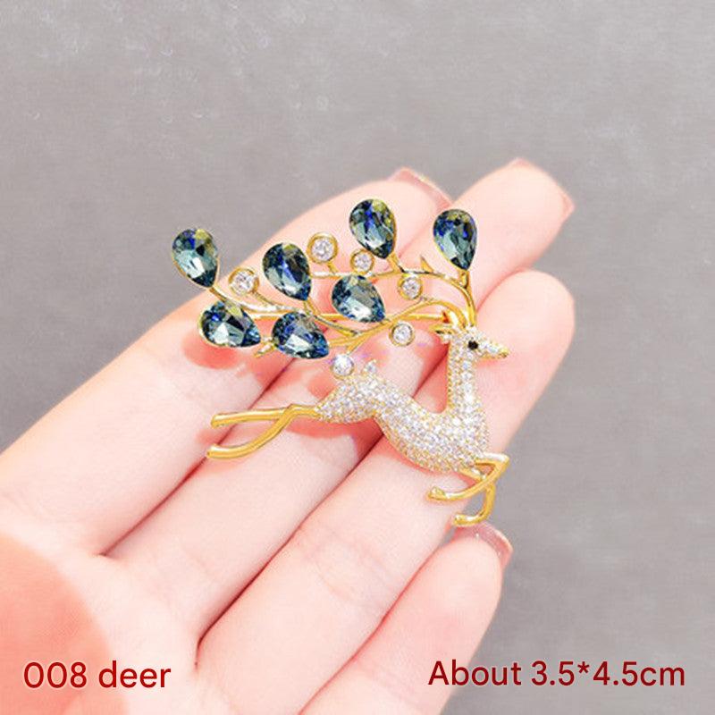 Brooch worn on outerwear for chic style