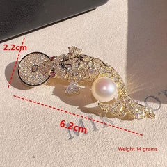 Gold finish Koi Fish Brooch flat lay