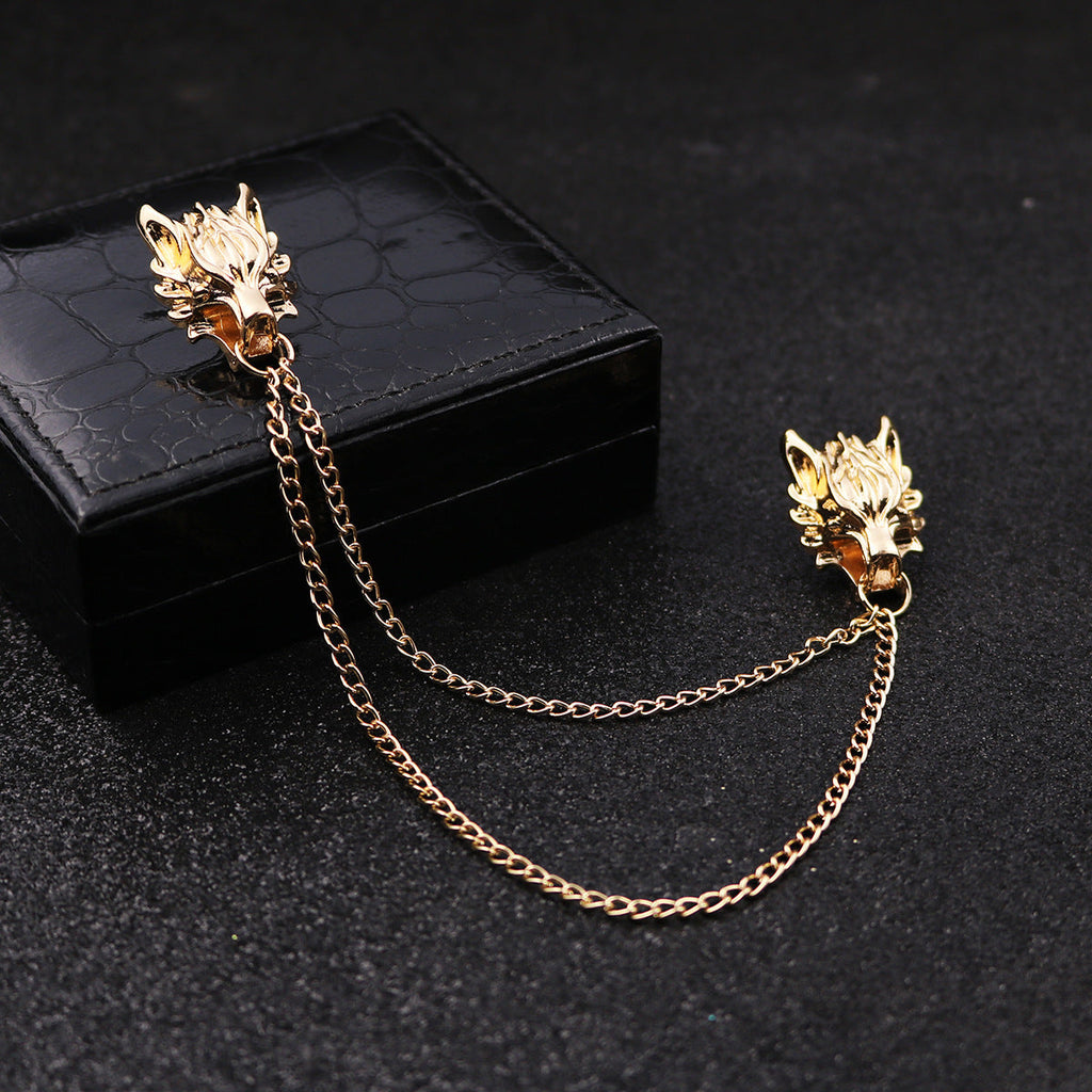 Gold Alloy Wolf Brooch Preview