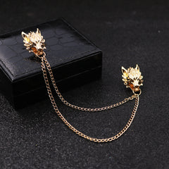 Gold Alloy Wolf Brooch Preview