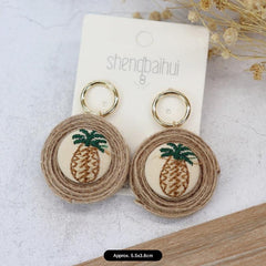 Unique Rattan Earrings Image 9