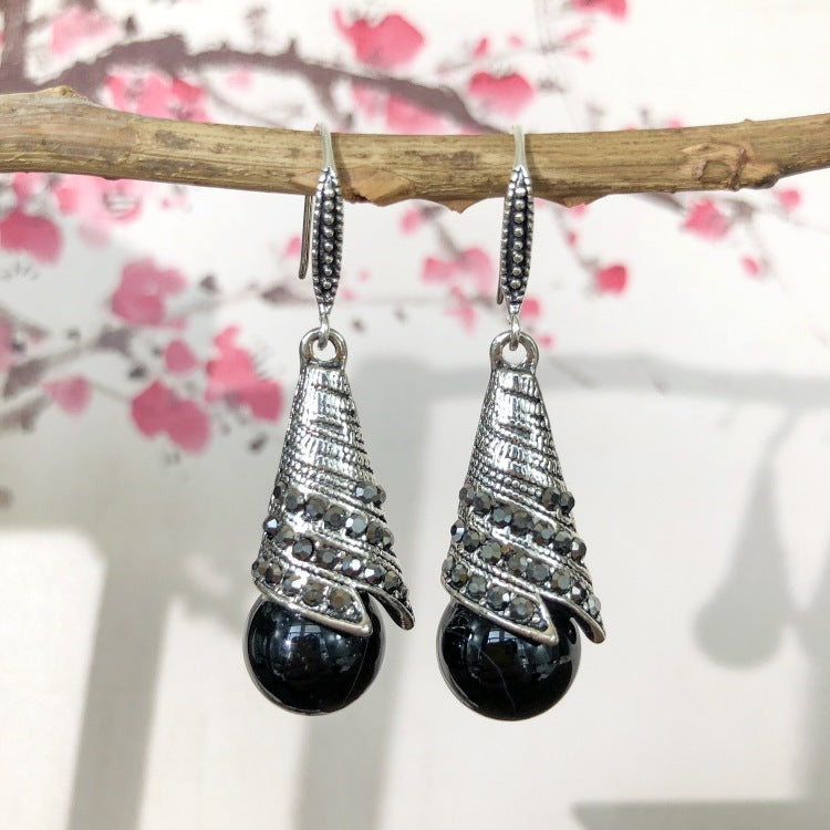 Close-up of High-Quality Agate Earrings Image 3