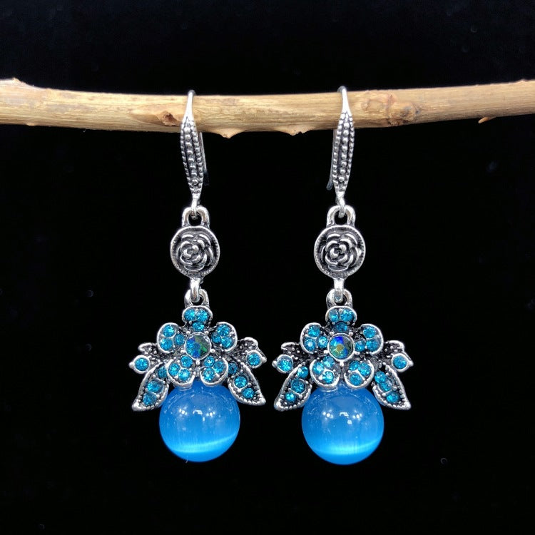Close-up of High-Quality Agate Earrings Image 3