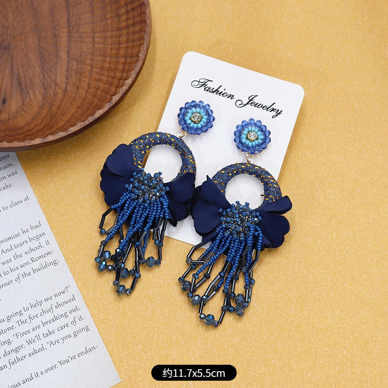 Earrings showcased against elegant decor