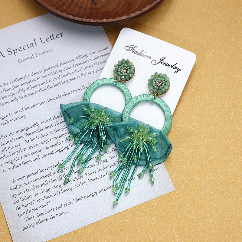 Earrings in stylish display box for retail