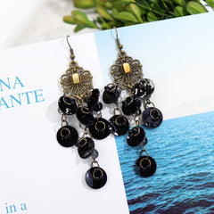 Unique dangle earring design with vibrant colours