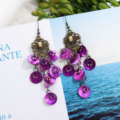Fashionable long tassel earrings for women