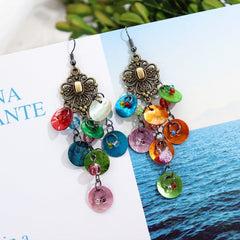 Elegant shell earrings in multiple colours