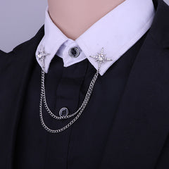 Close-up view of the metal alloy collar chain accessory